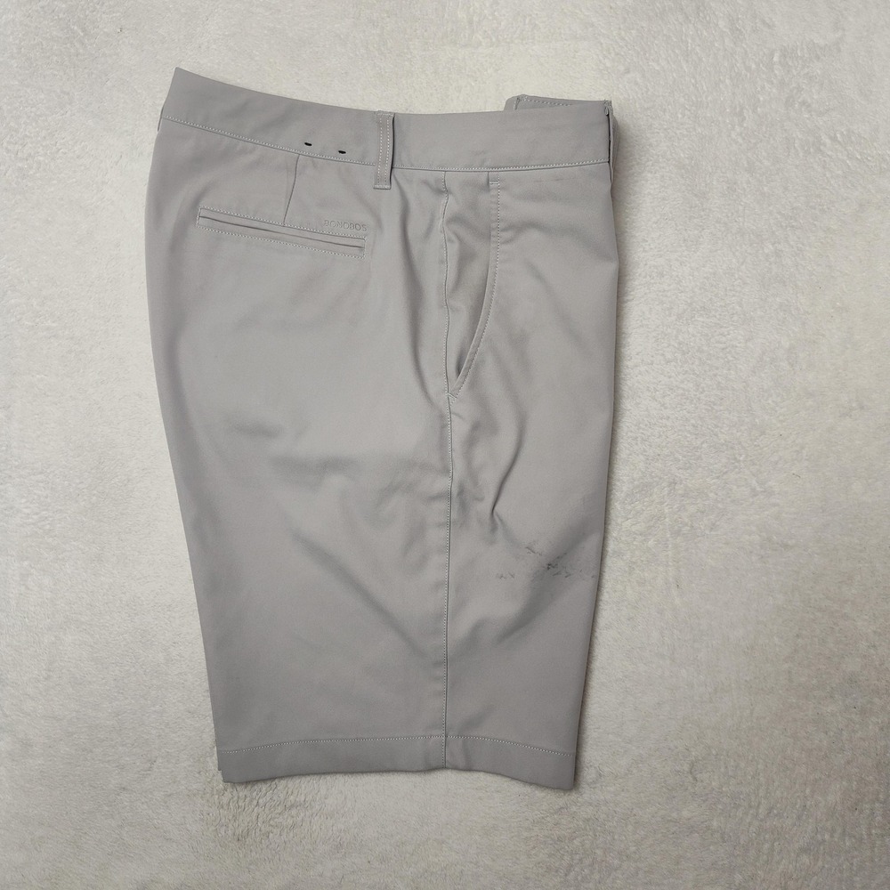 Bonobos Shorts Mens 34 Gray 10" Golf Chino Microfiber Polyester Tech Pockets